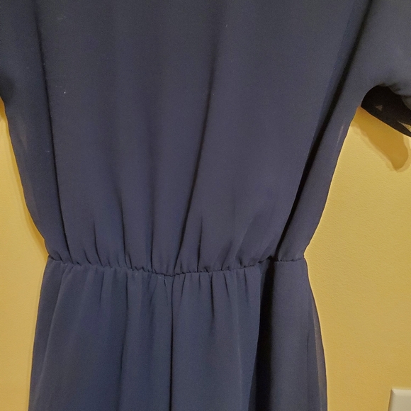 Navy lined short romper - Picture 7 of 8